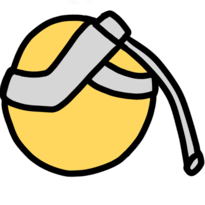 yellow head shape wearing a head wand.